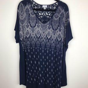Avenue Plus Size 22/24 Navy Top